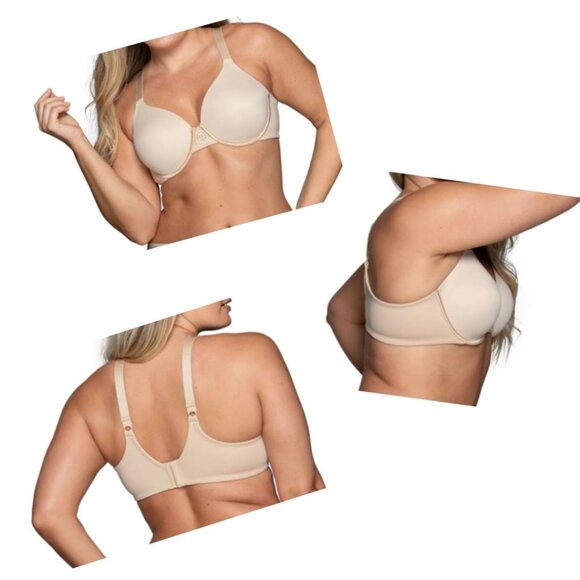 NWT, VANITY FAIR Beauty Back Full Figure No Poke Underwire Bra, Neutral - 42E - Picture 2 of 8